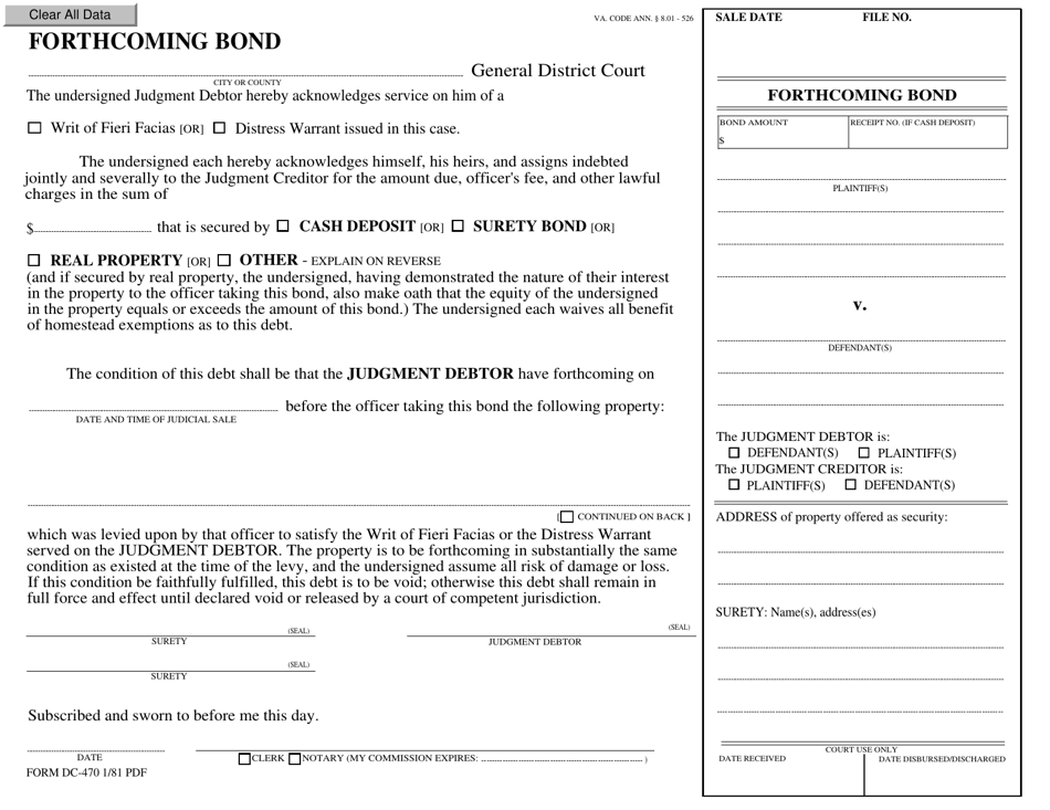 Form Dc 470 Fill Out Sign Online And Download Fillable Pdf Virginia Templateroller 2108