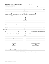 Instructions for Form DC-497 Subpoena for Witness (Civil) - Attorney Issued - Virginia, Page 2