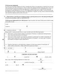 Instructions for Form DC-497 Subpoena for Witness (Civil) - Attorney Issued - Virginia, Page 4
