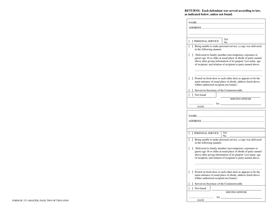 Form DC-371 Motion and Notice of Hearing - Virginia, Page 2