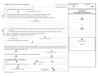 Instructions for Form DC-432 Affidavit for Summons in Interpleader - Virginia, Page 2