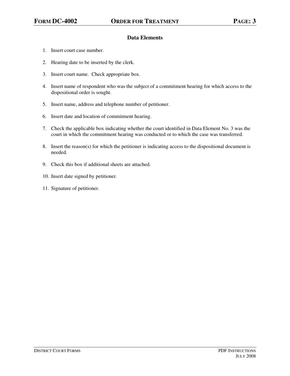 Instructions for Form DC-4035 Petition for Access to Dispositional Order - Virginia, Page 3