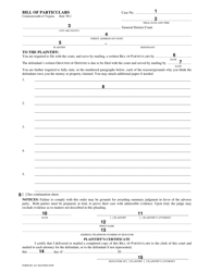 Instructions for Form DC-441 Bill of Particulars - Virginia, Page 2