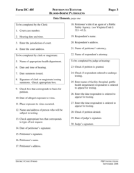 Instructions for Form DC-405 Petition to Test for Blood-Borne Pathogens - Virginia, Page 3