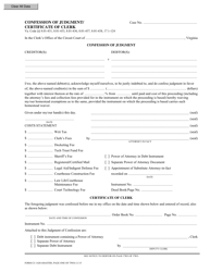 Form CC-1420 Confession of Judgment/Certificate of Clerk - Virginia