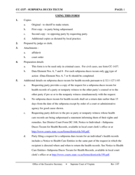 Document preview: Instructions for Form CC-1337 Subpoena Duces Tecum - Virginia