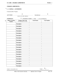 Instructions for Form CC-1304 Charge Addendum - Virginia, Page 2