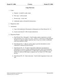 Document preview: Instructions for Form CC-1301 Capias - Virginia