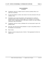 Instructions for Form CC-1375 Notice of Referral to Probation Officer - Virginia, Page 4