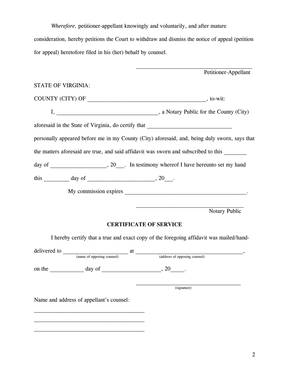 Withdrawal of Criminal Case - Virginia, Page 2