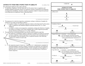 Instructions for Form DC-380 Affidavit for Fire Inspection Warrant - Virginia, Page 2