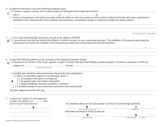 Instructions for Form DC-380 Affidavit for Fire Inspection Warrant - Virginia, Page 4