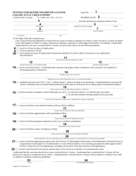 Instructions for Form DC-281 Petition for Restricted Driver&#039;s License Failure to Pay Child Support - Virginia, Page 2