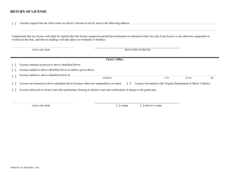 Form DC-201 Notice of Administrative Suspension of Driver&#039;s License/Driving Privilege - Virginia, Page 2
