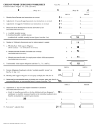 Instructions for Form DC-637 Child Support Guidelines Worksheet - Virginia, Page 2