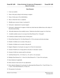 Instructions for Form DC-638 Child Support Guidelines Worksheet - Split Custody - Virginia, Page 3