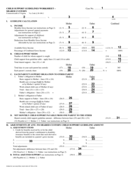 Instructions for Form DC-640 Child Support Guidelines Worksheet - Shared Custody - Virginia, Page 2
