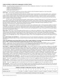 Instructions for Form DC-640 Child Support Guidelines Worksheet - Shared Custody - Virginia, Page 4