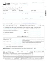 Form F349 Federal Tax Withholding Change - New York City