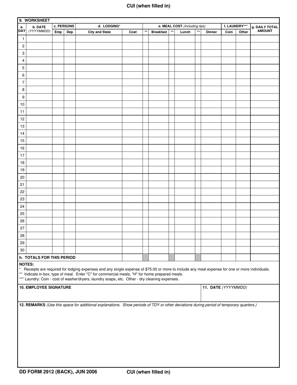 DD Form 2912 - Fill Out, Sign Online and Download Fillable PDF ...