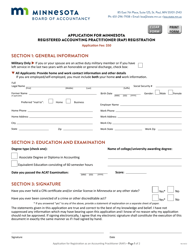 Application for Minnesota Registered Accounting Practitioner (Rap) Registration - Minnesota, Page 2