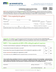 Application for Minnesota Registered Accounting Practitioner (Rap) Registration - Minnesota, Page 3