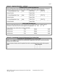 Form DBPR COSMO4-B Application for Initial License by Endorsement From Another State - Florida, Page 4