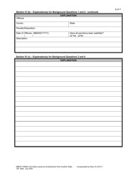 Form DBPR COSMO4-B Application for Initial License by Endorsement From Another State - Florida, Page 6