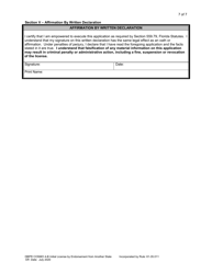 Form DBPR COSMO4-B Application for Initial License by Endorsement From Another State - Florida, Page 7