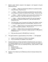 Form 2F-P-202 Petition for Adoption (Non-consent) - Hawaii, Page 5