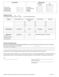 Form 400-00229 Application for Appointment of Counsel (Child Support Contempt) - Vermont, Page 2