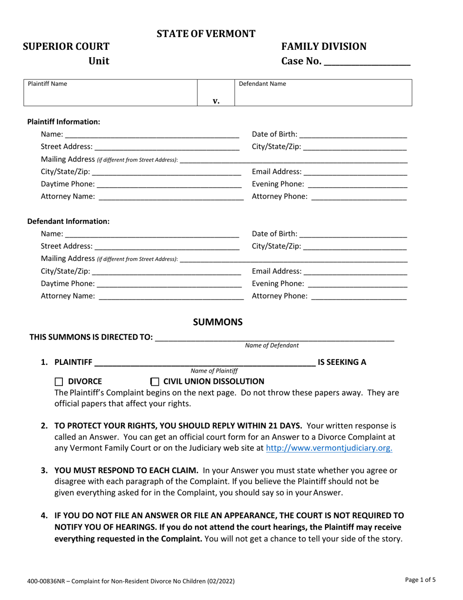 Form 40000836NR Fill Out, Sign Online and Download Fillable PDF
