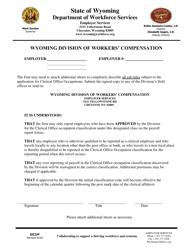 Affidavit for Application of Coverage Clerical Office Occupation Classification - Wyoming, Page 2