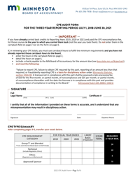 Cpe Audit Form for the Three-Year Reporting Period July 1, 2018-june 30, 2021 - Minnesota, Page 3