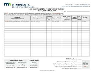 Cpe Audit Form for the Three-Year Reporting Period July 1, 2018-june 30, 2021 - Minnesota, Page 5