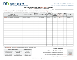 Cpe Audit Form for the Three-Year Reporting Period July 1, 2018-june 30, 2021 - Minnesota, Page 8
