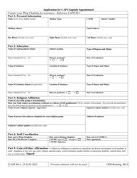 Document preview: CAP Form 80-1 Application for CAP Chaplain Appointment