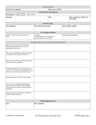 CAP Form 80-2 Application for CAP Character Development Instructor Appointment, Page 2