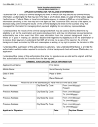 Form SSA-1691 Eligible Non-attorney Representative Application, Page 11