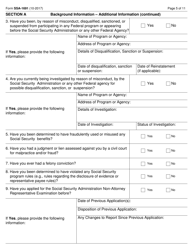Form SSA-1691 Eligible Non-attorney Representative Application, Page 5