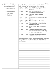 Form SSA-3377-BK Function Report - Child Age 3 to 6th Birthday, Page 6