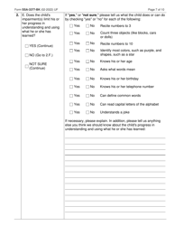 Form SSA-3377-BK Function Report - Child Age 3 to 6th Birthday, Page 7