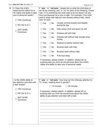 Form SSA-3377-BK Function Report - Child Age 3 to 6th Birthday, Page 9