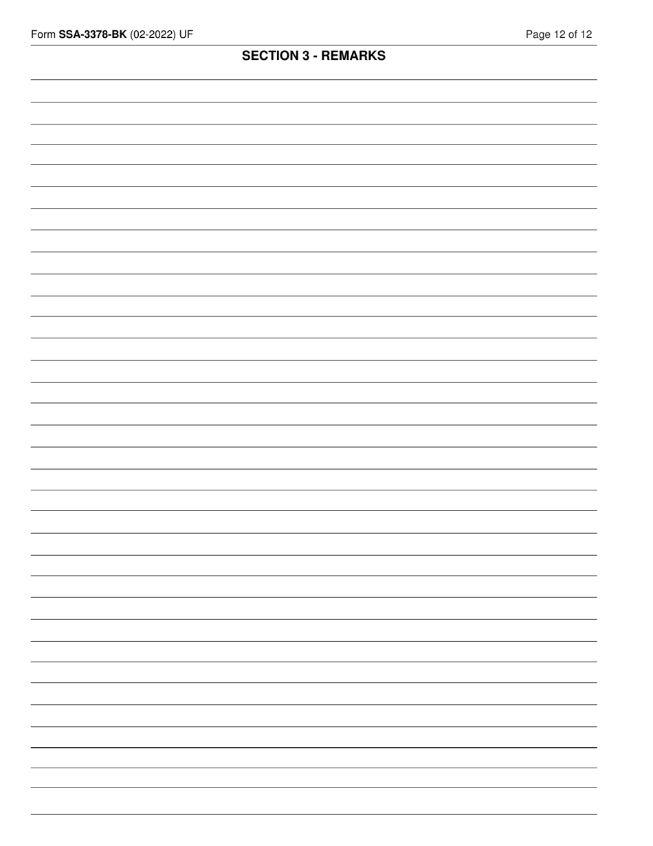 Form SSA-3378-BK Function Report - Child Age 6 to 12th Birthday, Page 12