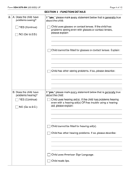 Form SSA-3378-BK Function Report - Child Age 6 to 12th Birthday, Page 4