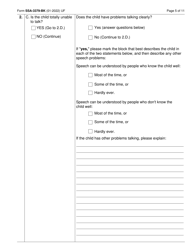 Form SSA-3379-BK Function Report - Child Age 12 to 18th Birthday, Page 5