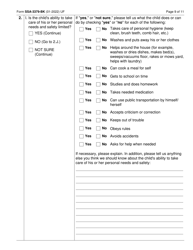 Form SSA-3379-BK Function Report - Child Age 12 to 18th Birthday, Page 9