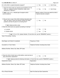 Form SSA-3881-BK Questionnaire for Children Claiming Ssi Benefits, Page 2