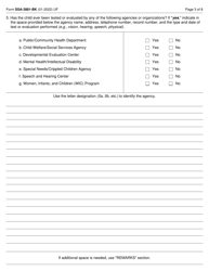 Form SSA-3881-BK Questionnaire for Children Claiming Ssi Benefits, Page 3