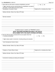 Form SSA-3881-BK Questionnaire for Children Claiming Ssi Benefits, Page 5